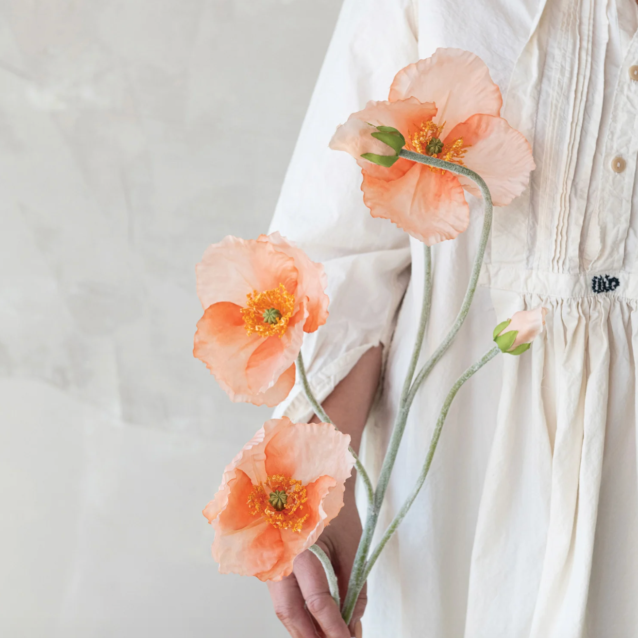 Faux Poppy Flower Pick