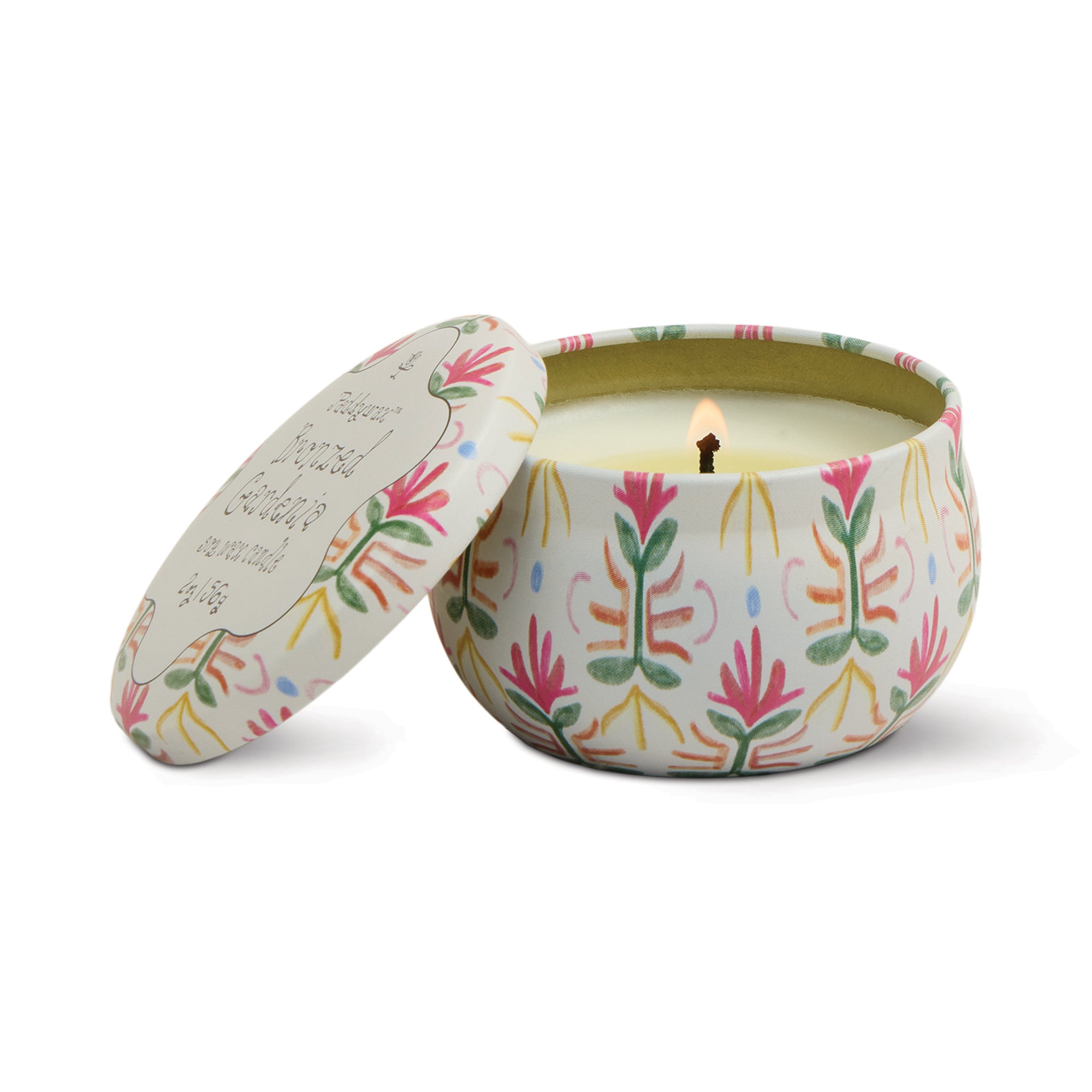 Bronzed Gardenia Tulip Printed Tin