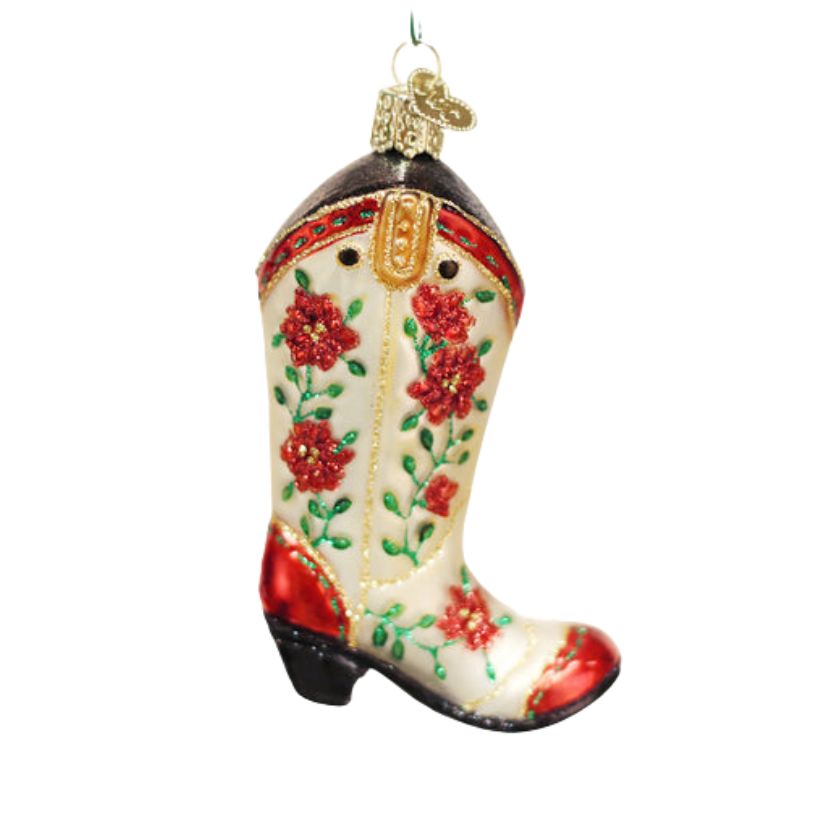 Christmas Cowgirl Boot