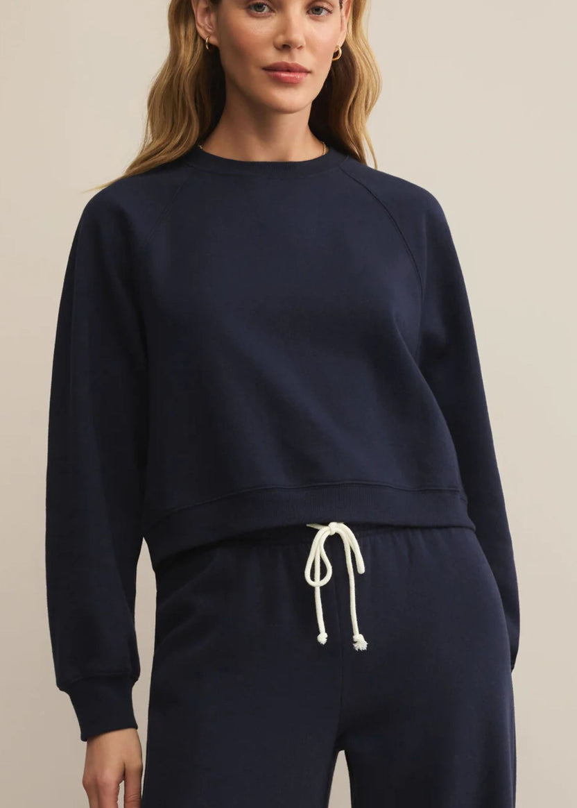 Crop Out Sweatshirt - Blue Sapphire