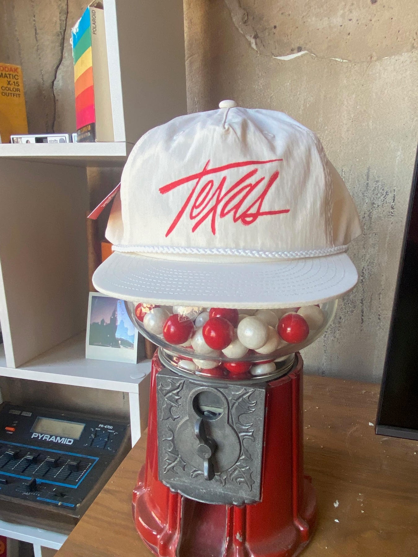 Roped Texas Script Hat - White