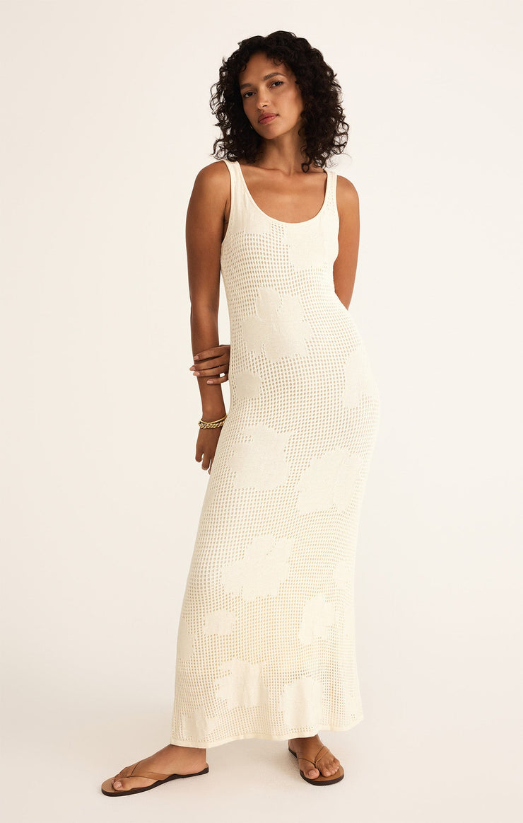 Praya Fleur Maxi Dress - Natural