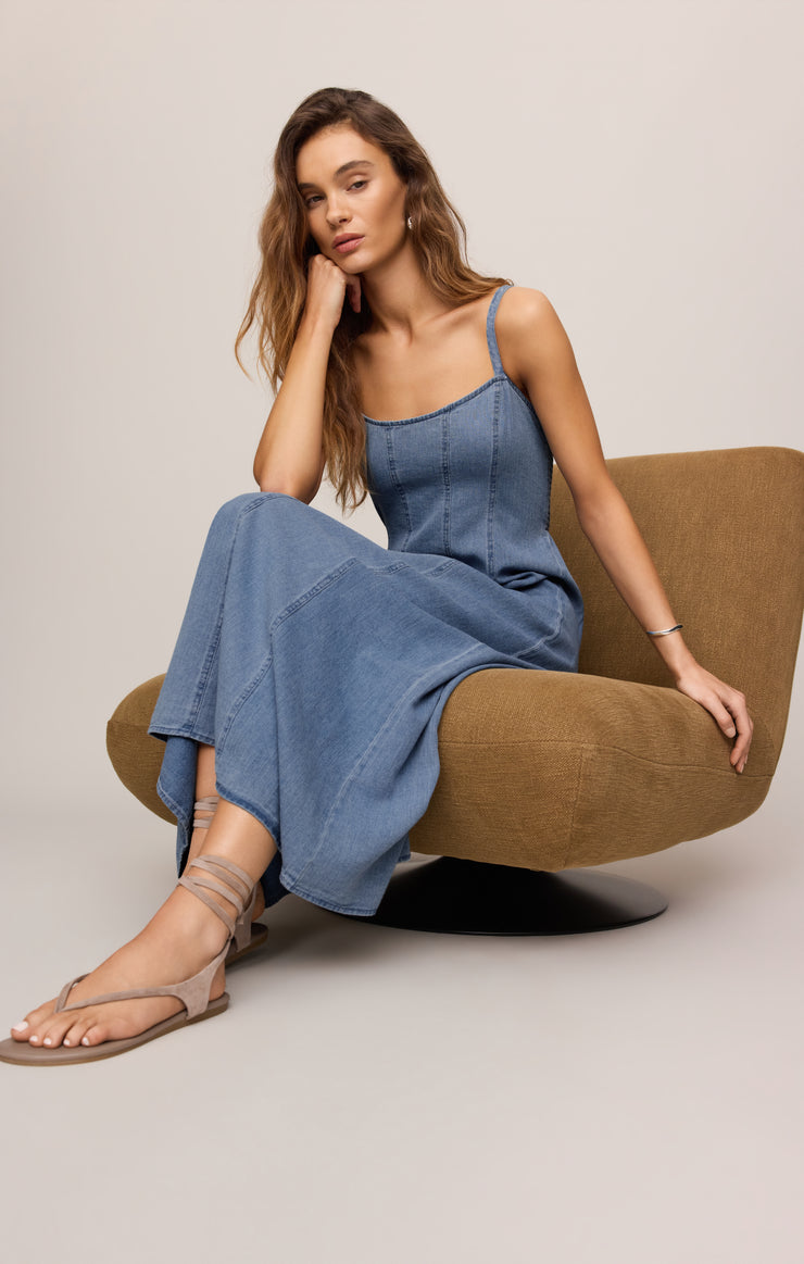 Leonora Indigo Midi Dress - Classic Indigo