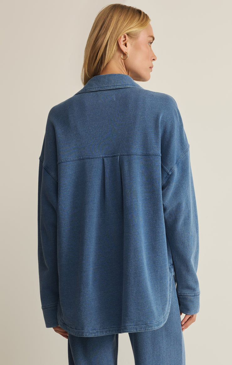 All Day Knit Jacket - Calypso Blue Indigo