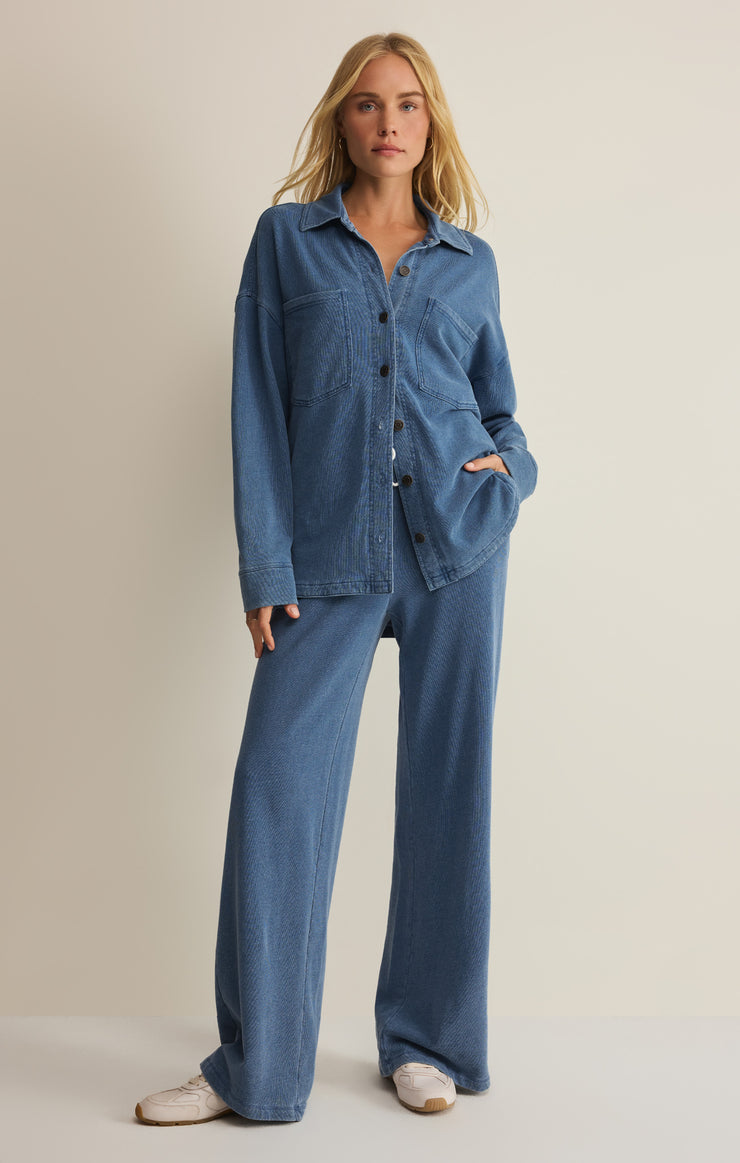 All Day Knit Jacket - Calypso Blue Indigo
