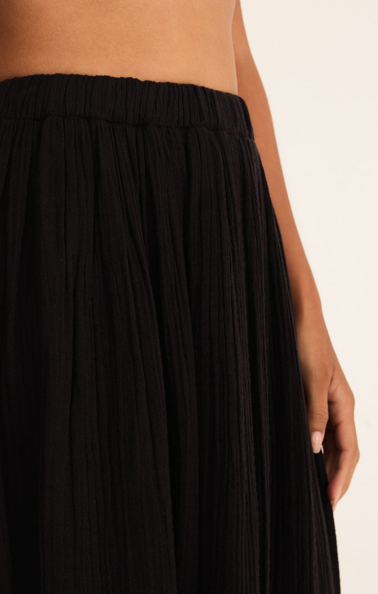 Reina Airy Skirt - Black