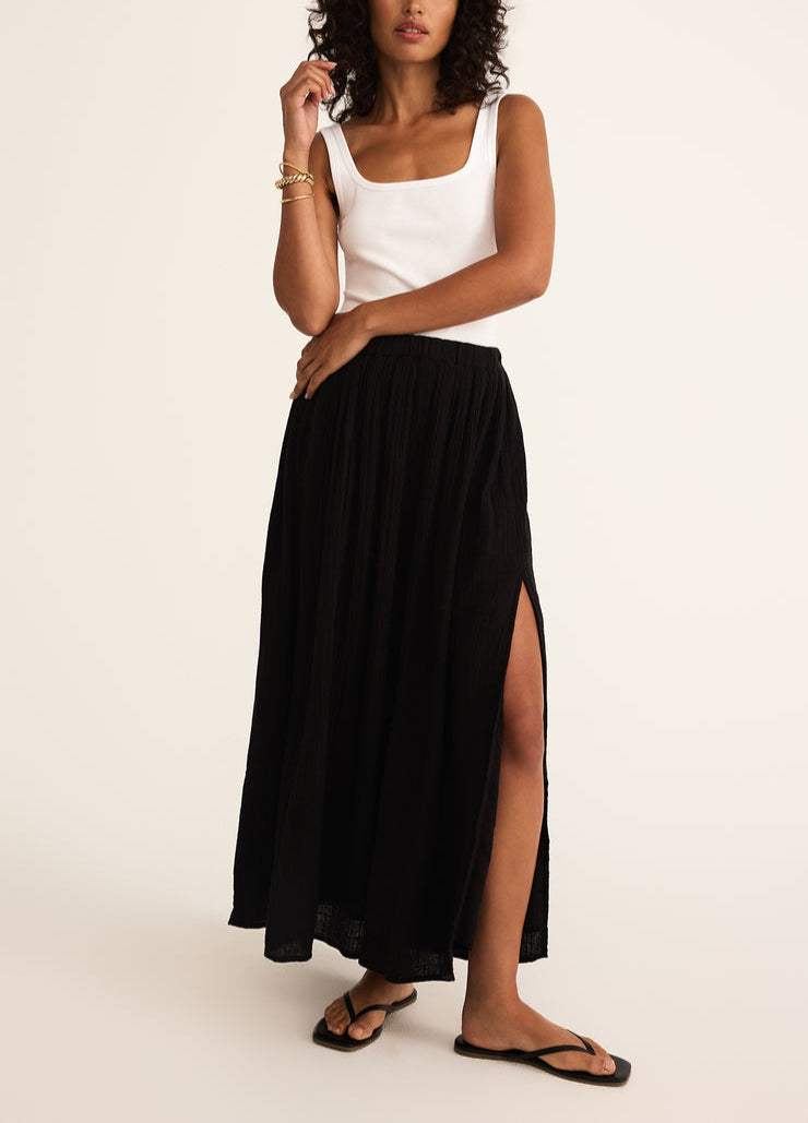Reina Airy Skirt - Black