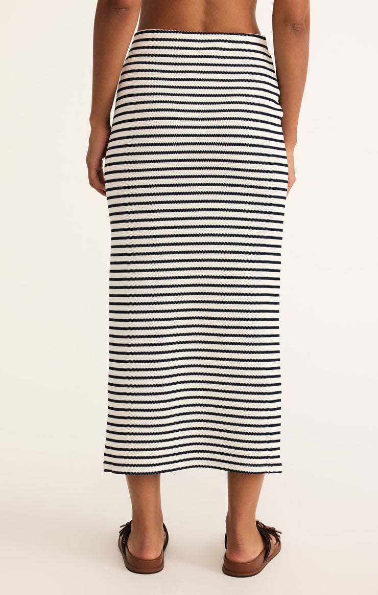 Ainslie Stripe Midi Skirt - Eclipse