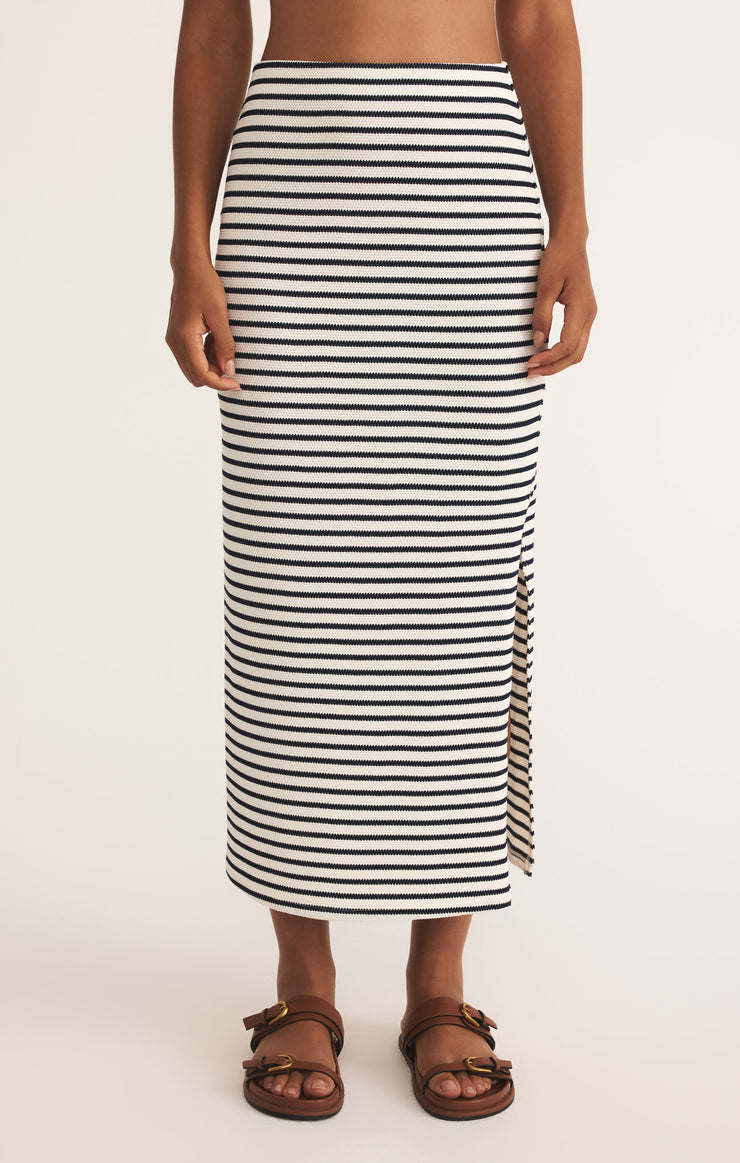 Ainslie Stripe Midi Skirt - Eclipse