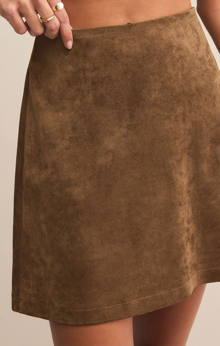 Ciera Suede Mini Skirt - Coconut