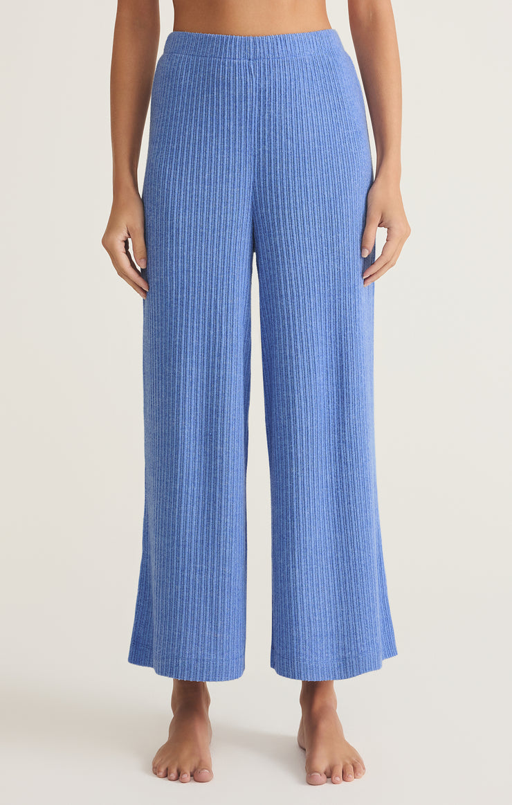 Coastline Mini Rib Pant - Bay Blue