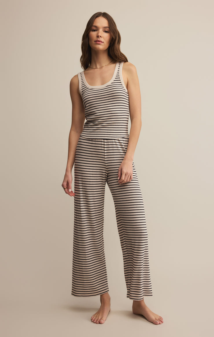 Luxe Stripe Pant - Crystal