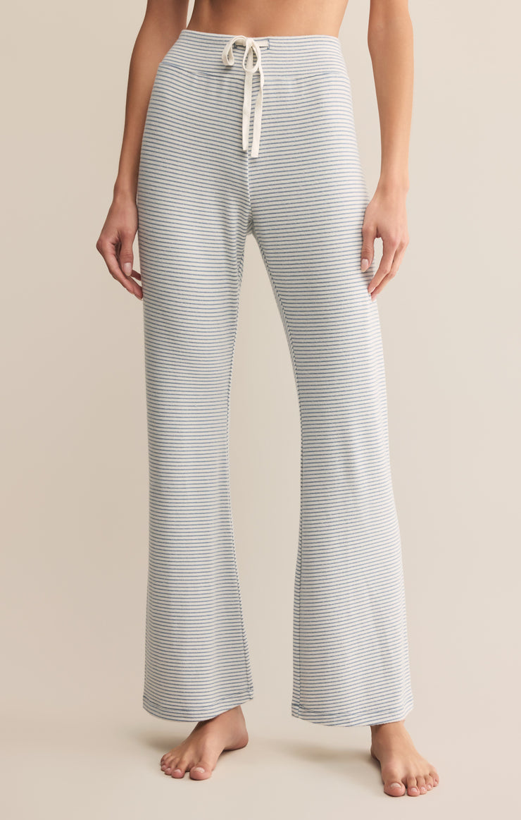 In The Clouds Stripe Pant - Light Denim