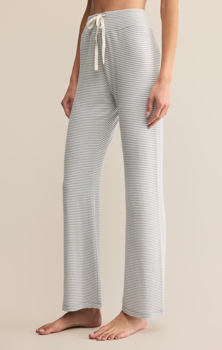 In The Clouds Stripe Pant - Light Denim