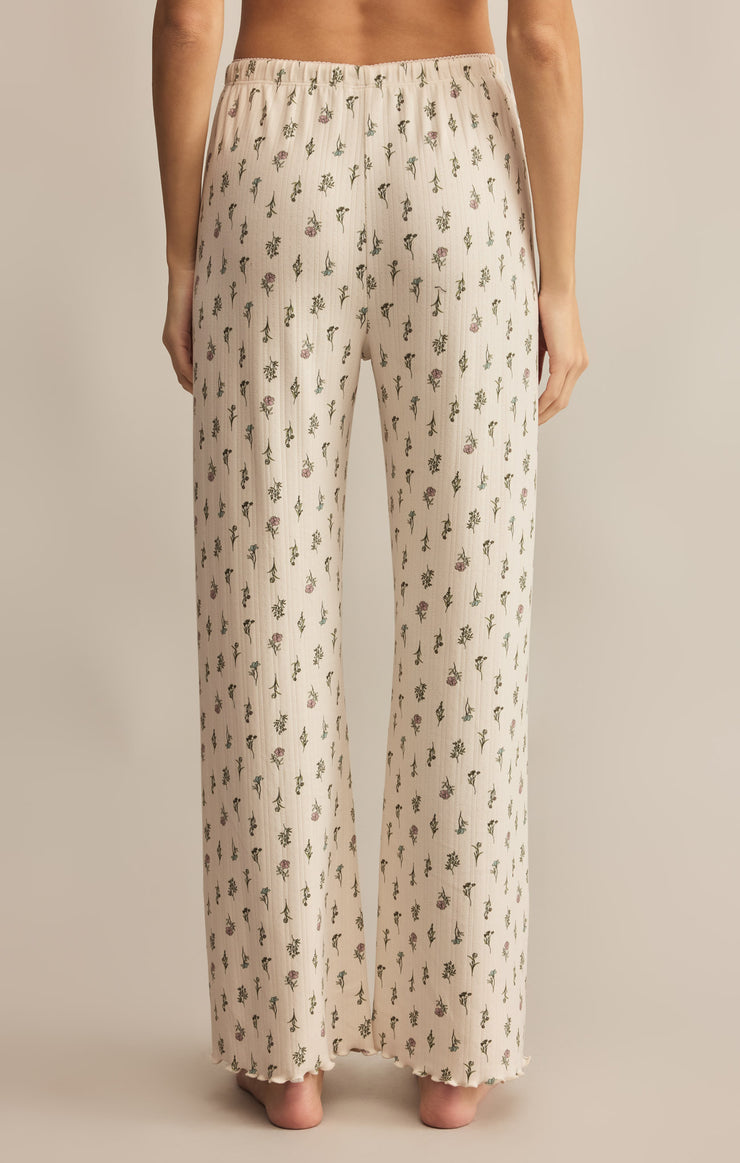 Sabrina Floral Pant - Crystal