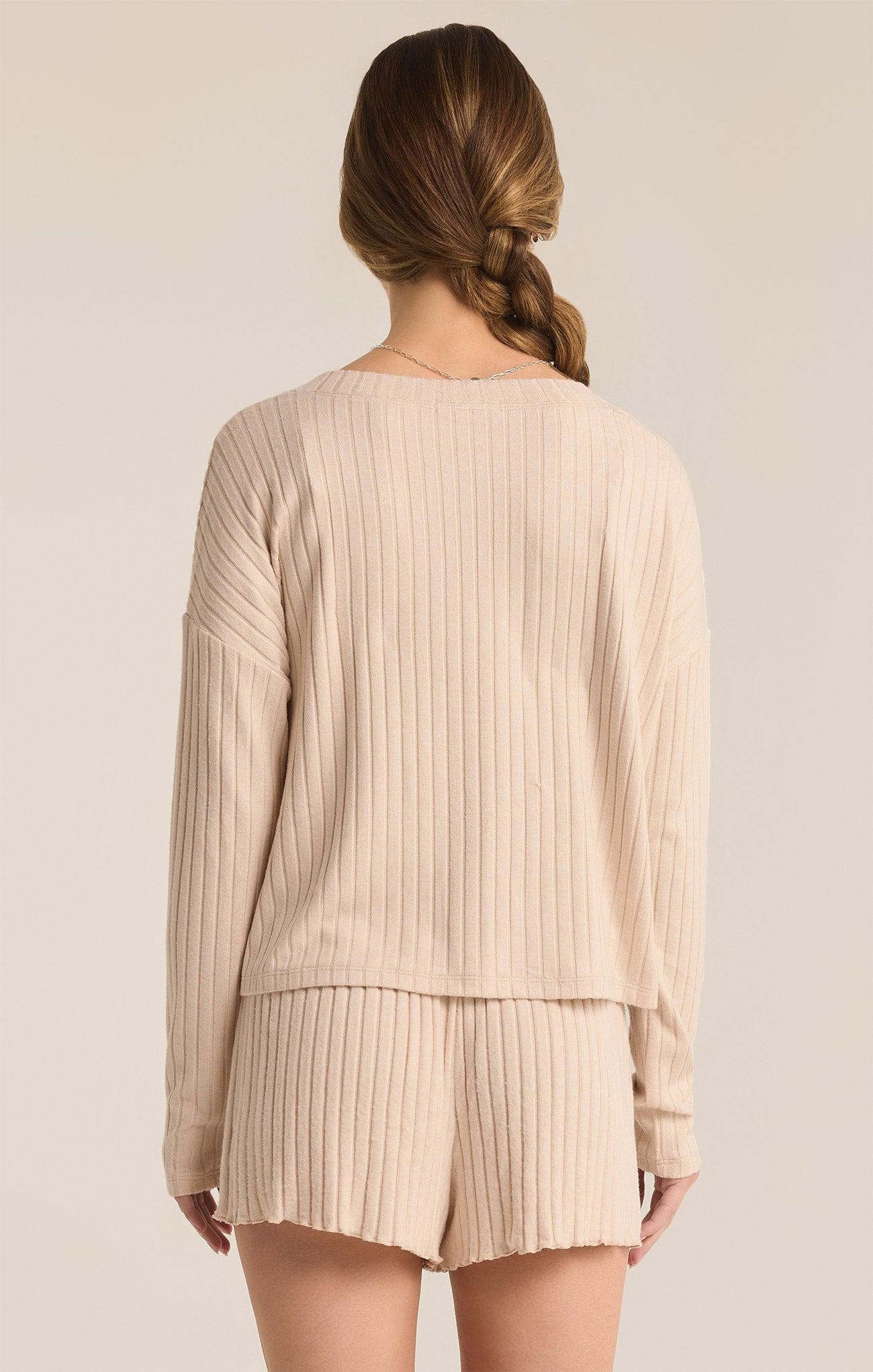 Mara Long Sleeve Cardigan - Light Oatmeal Heather