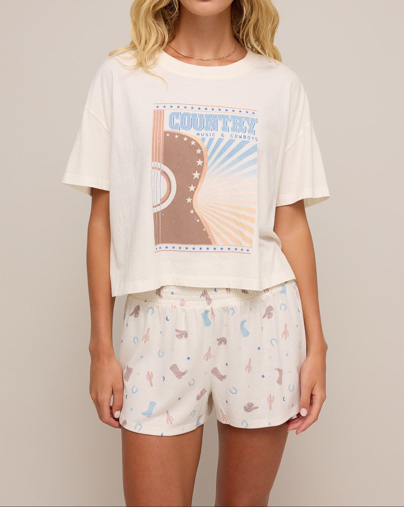 Country Music Tee - Sea Salt