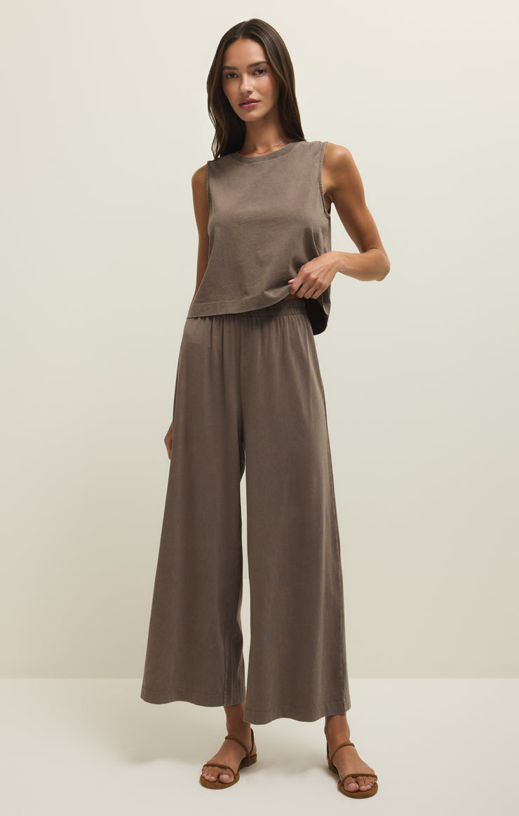 Scout Jersey Crop Flare Pant - Perfectly Taupe