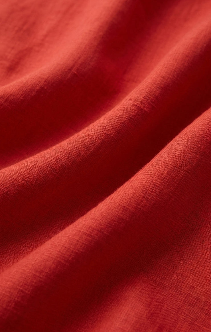 Sloane Linen Top - Chili Pepper