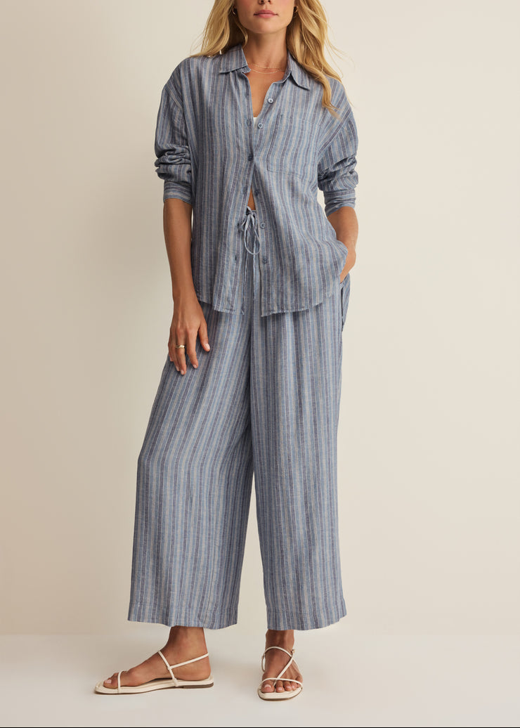 The Perfect Striped Pant - Indigo