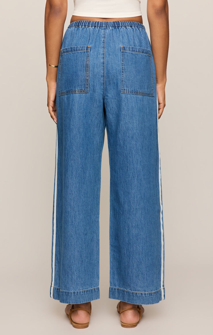 The Sidelines Denim Track Pant - Dreamstate