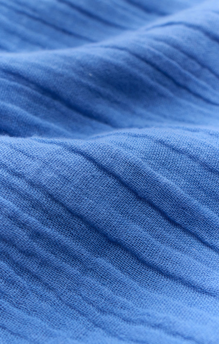 Perfect Airy Gauze Button Up - Bay Blue