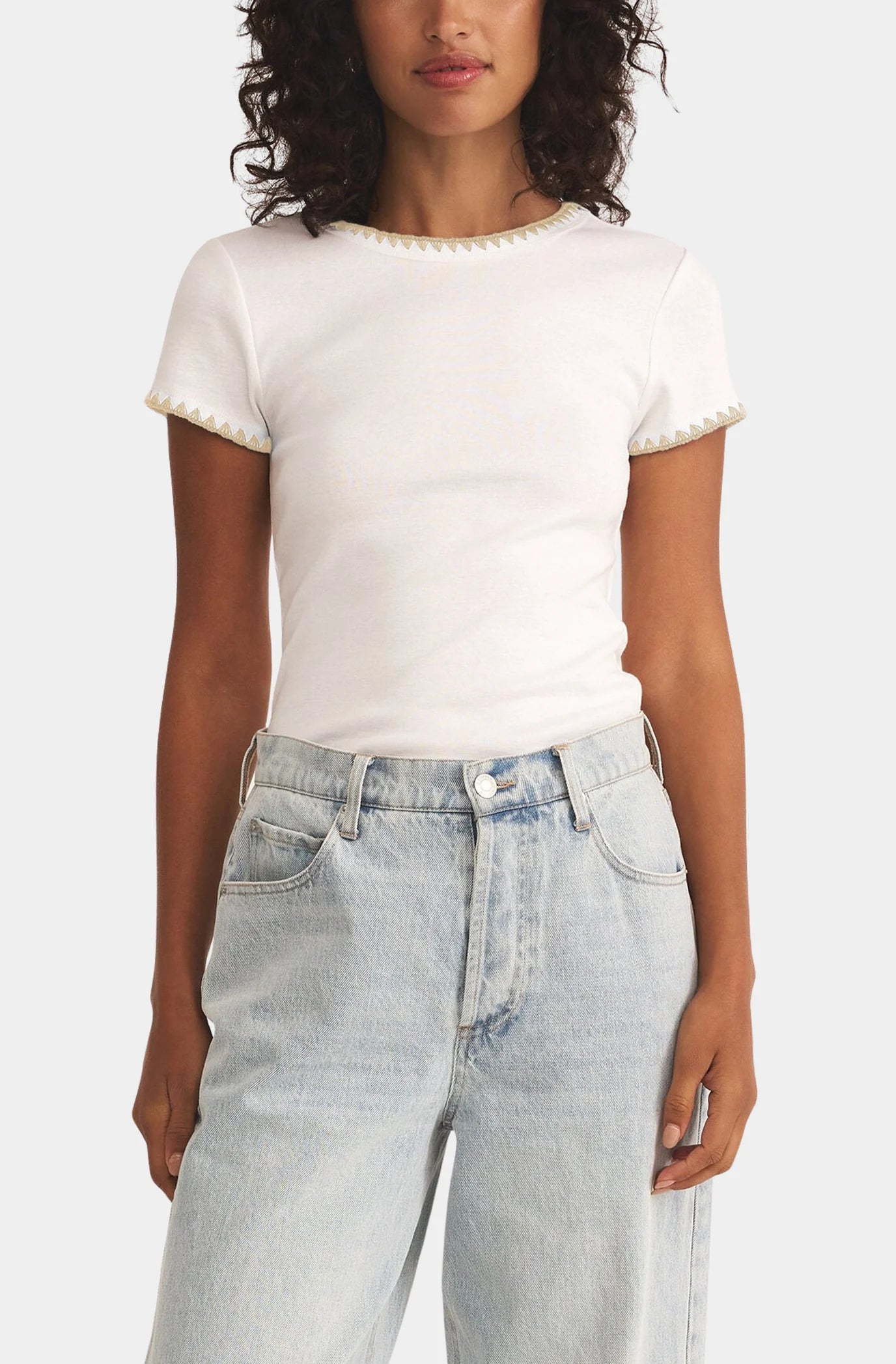 Cassis Rib Tee - White