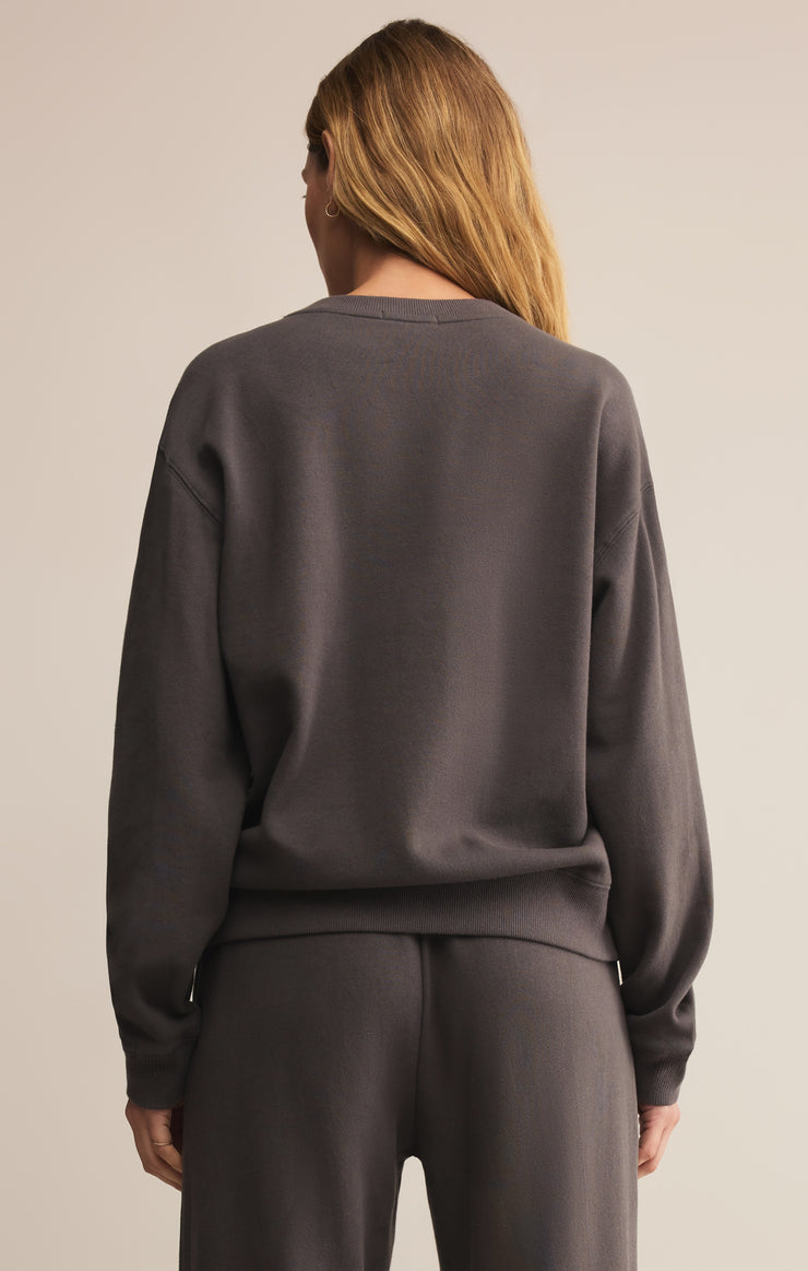 Classic Boyfriend Sweatshirt - Washed Black