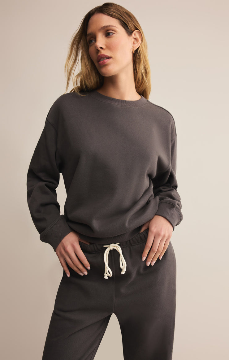 Classic Boyfriend Sweatshirt - Washed Black