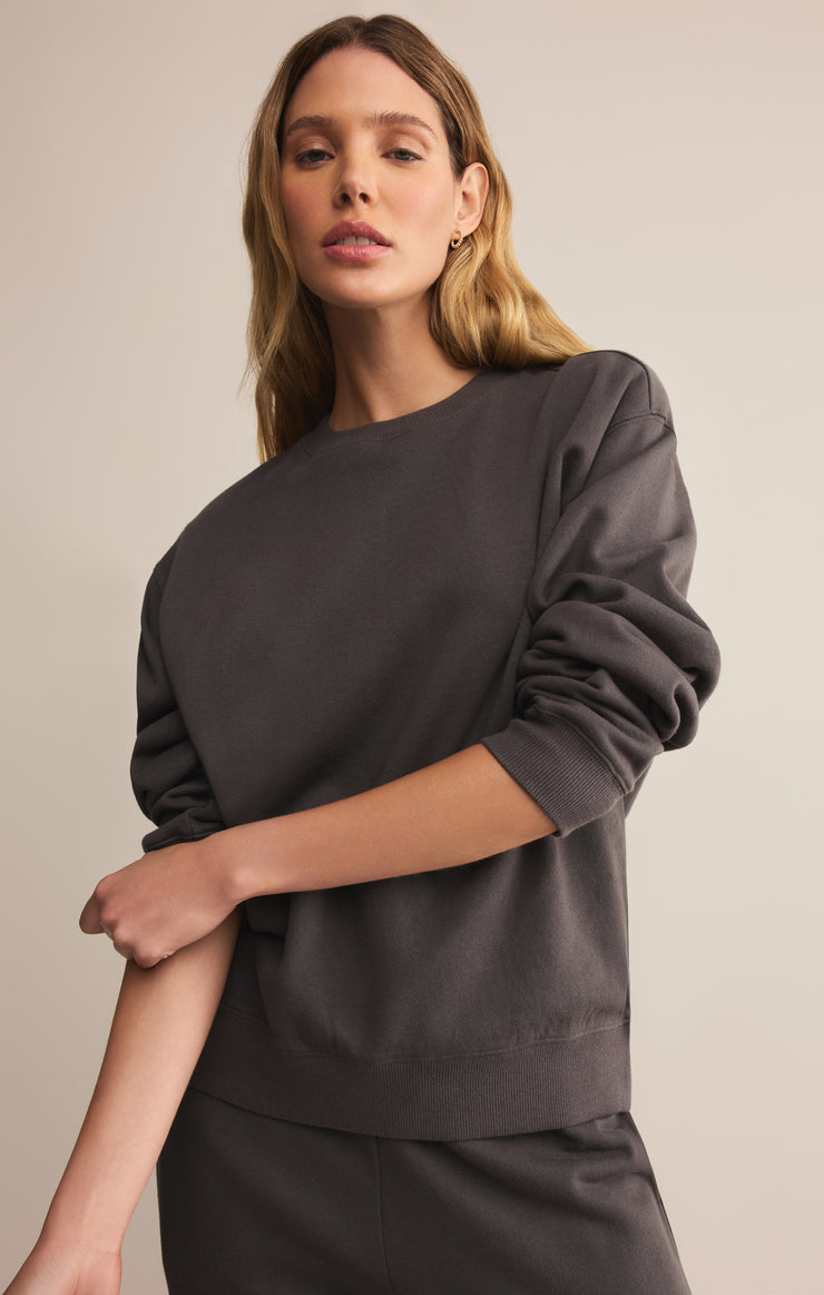 Classic Boyfriend Sweatshirt - Washed Black