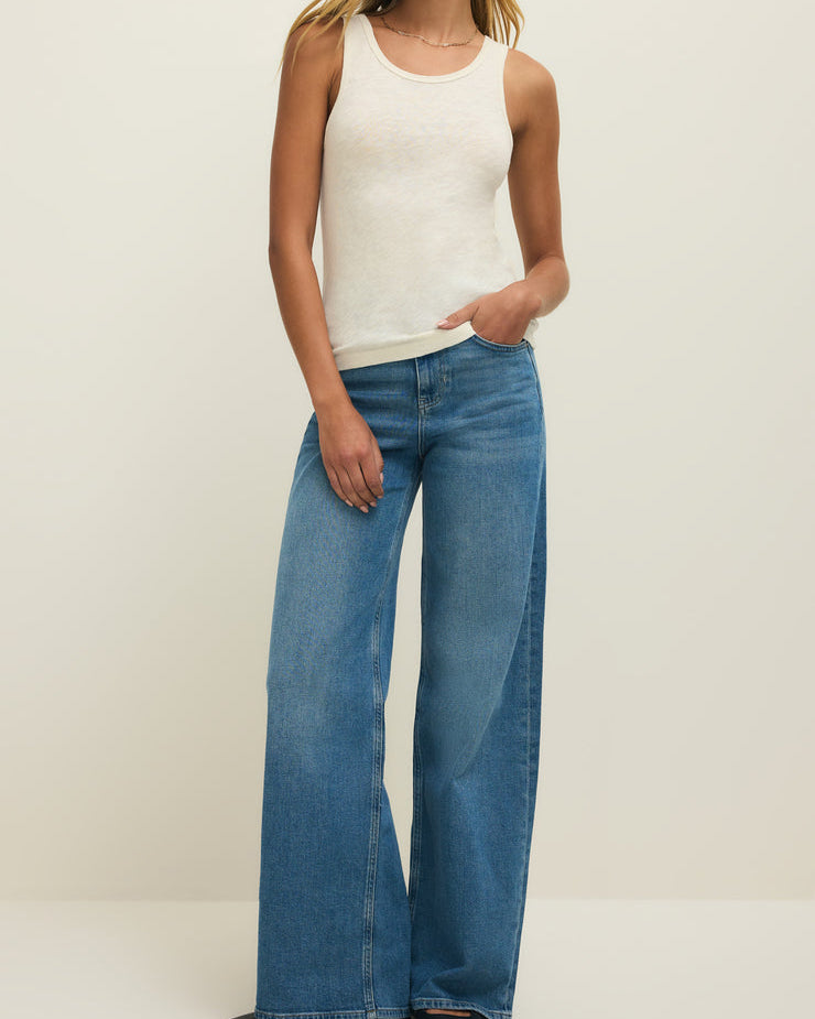 Classic Slub Scoop Tank - Cloud