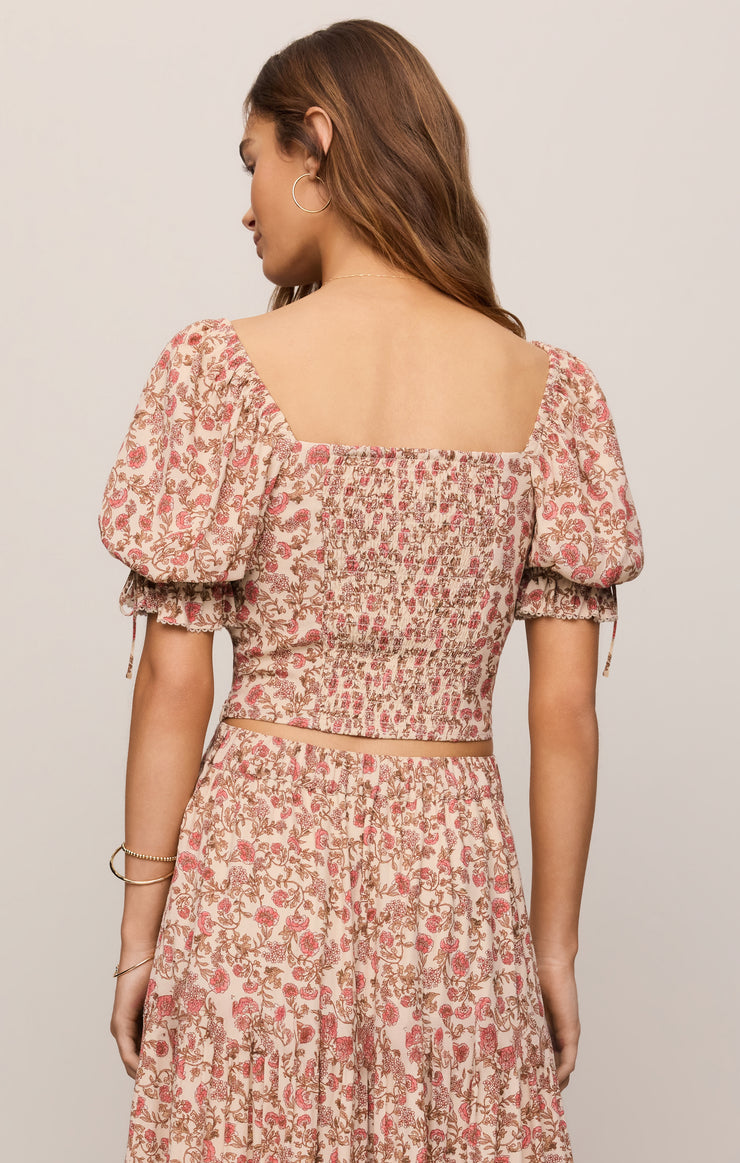 Moira Floral Cropped Top