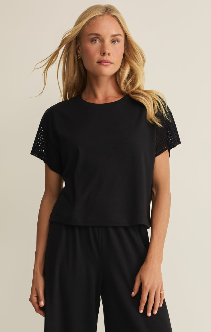 Banyan Crochet Top - Black