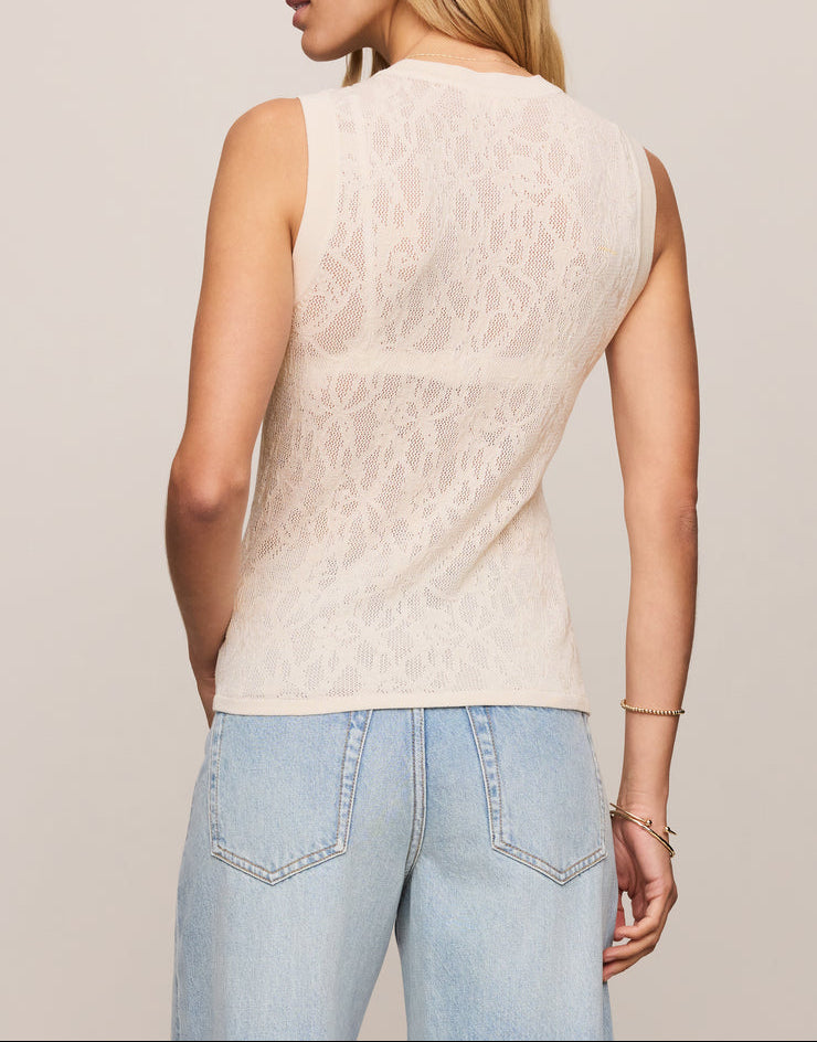 Tibi Mesh Tank - Cloud
