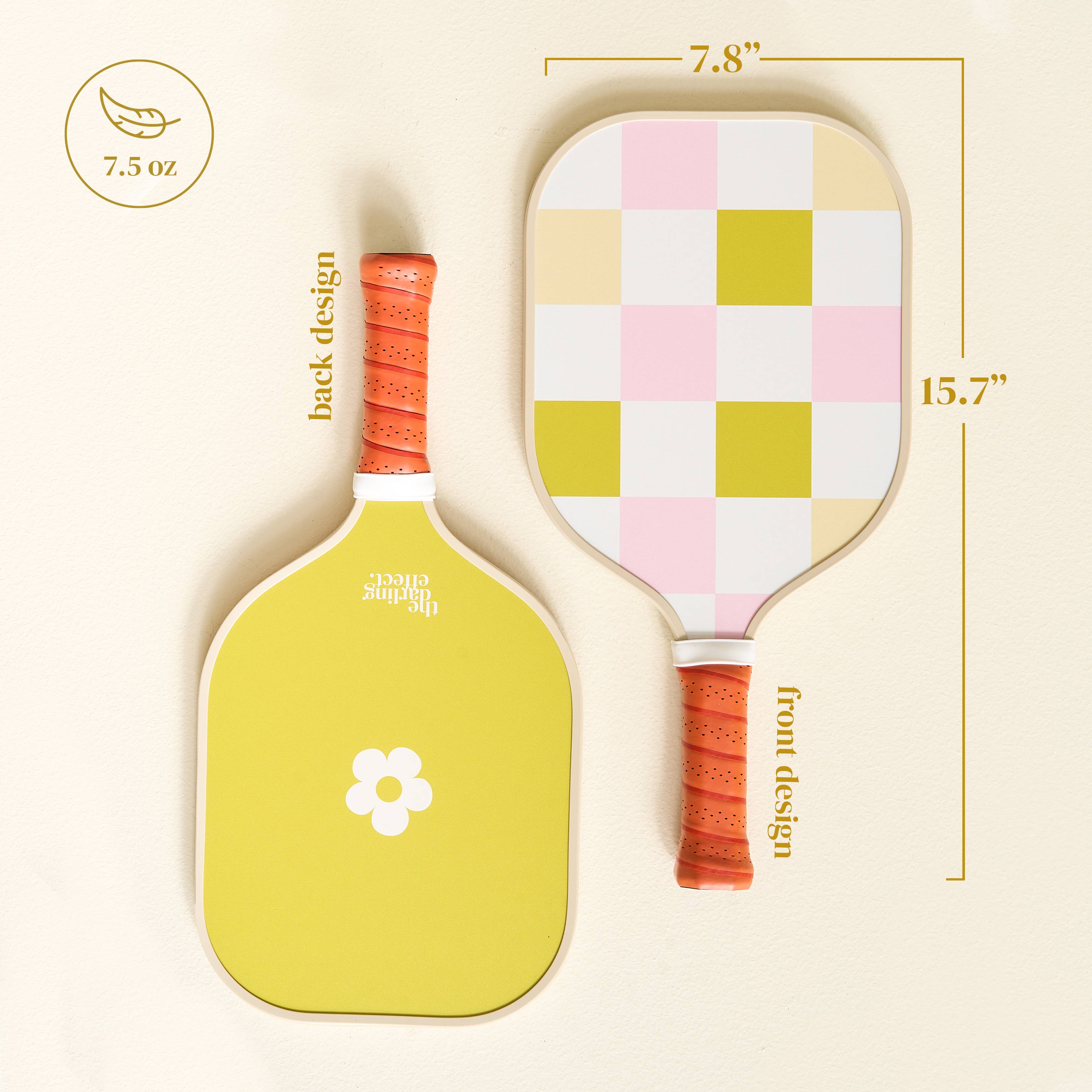 Green Check Pickleball Paddle