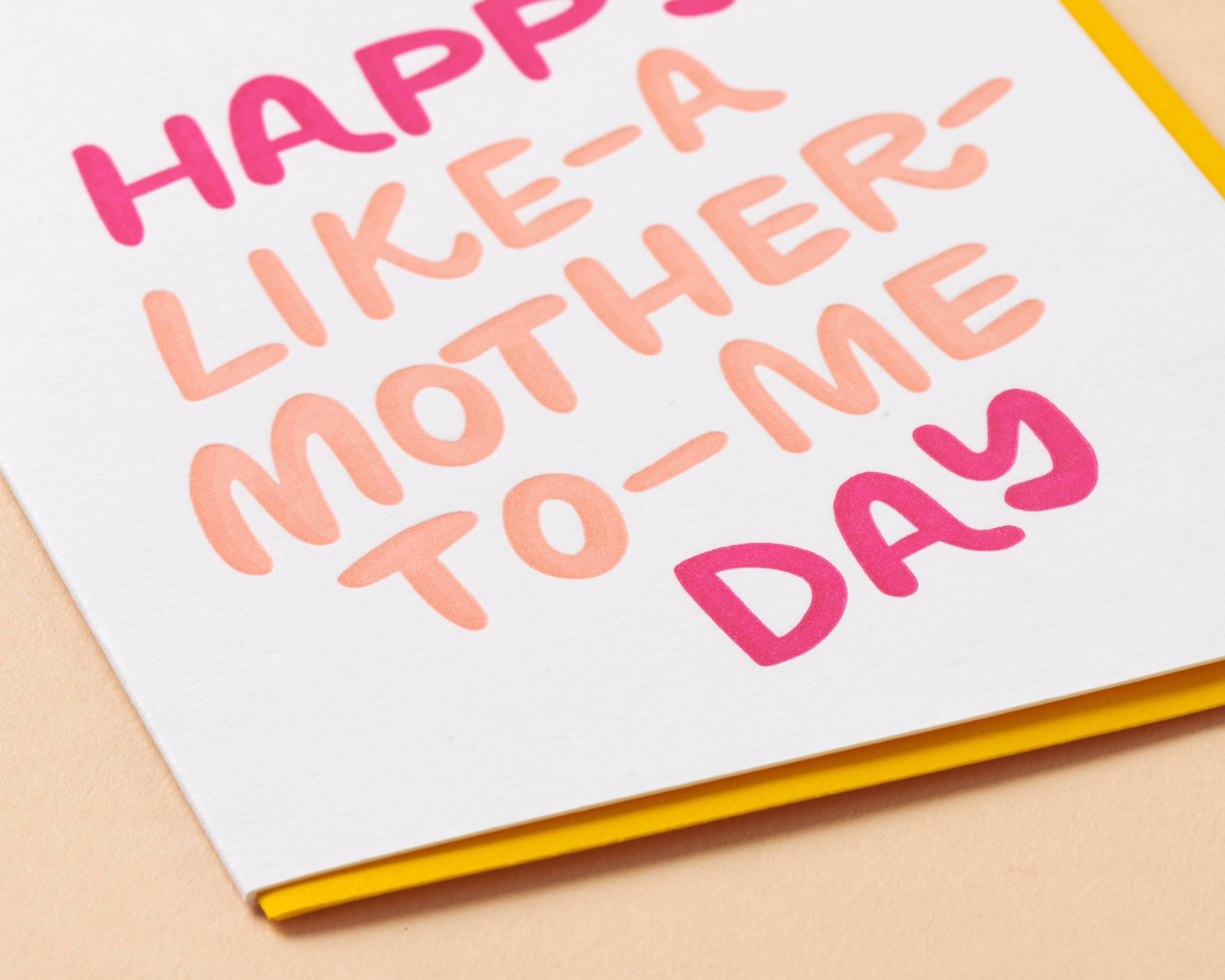 Like A Mother Letterpress Card