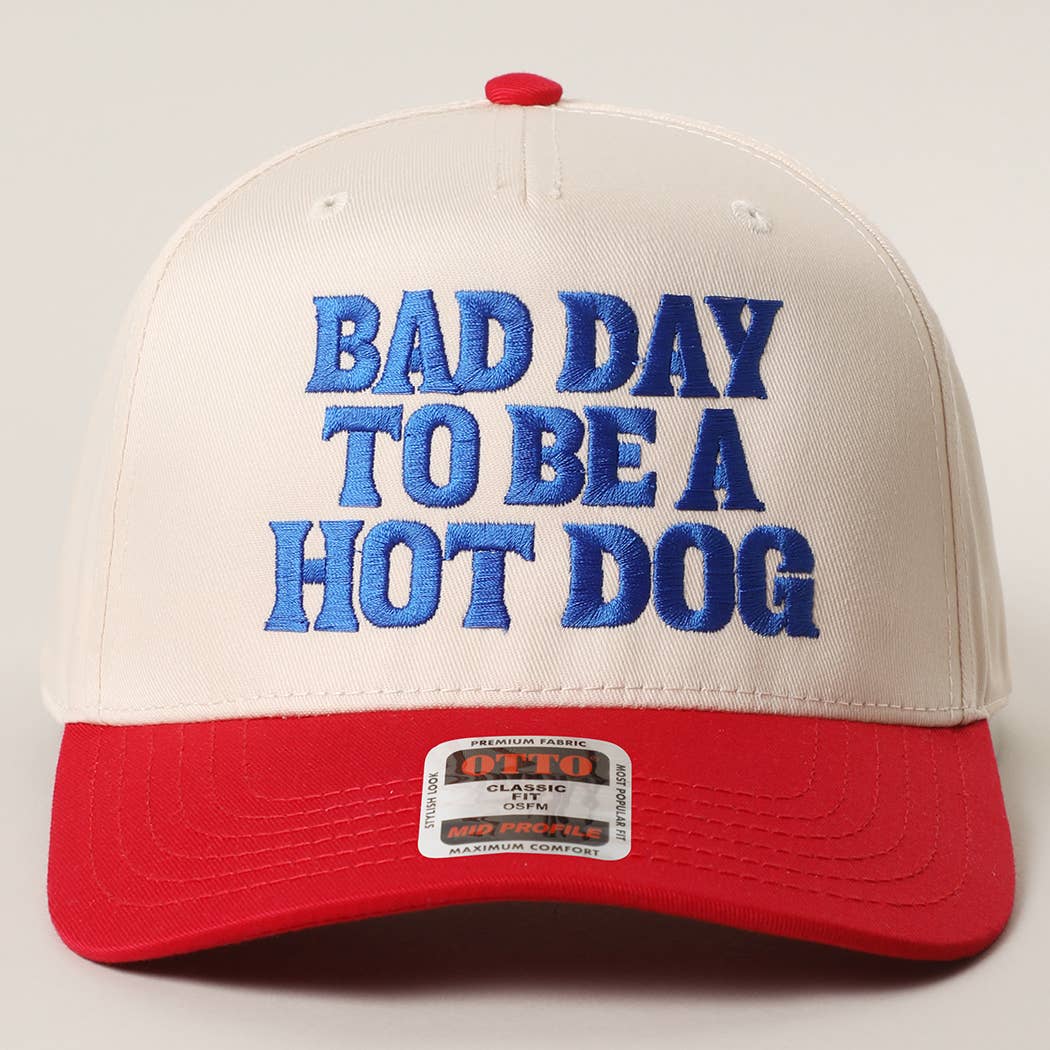 Bad Day To Be A Hot Dog Embroidered Trucker Hat