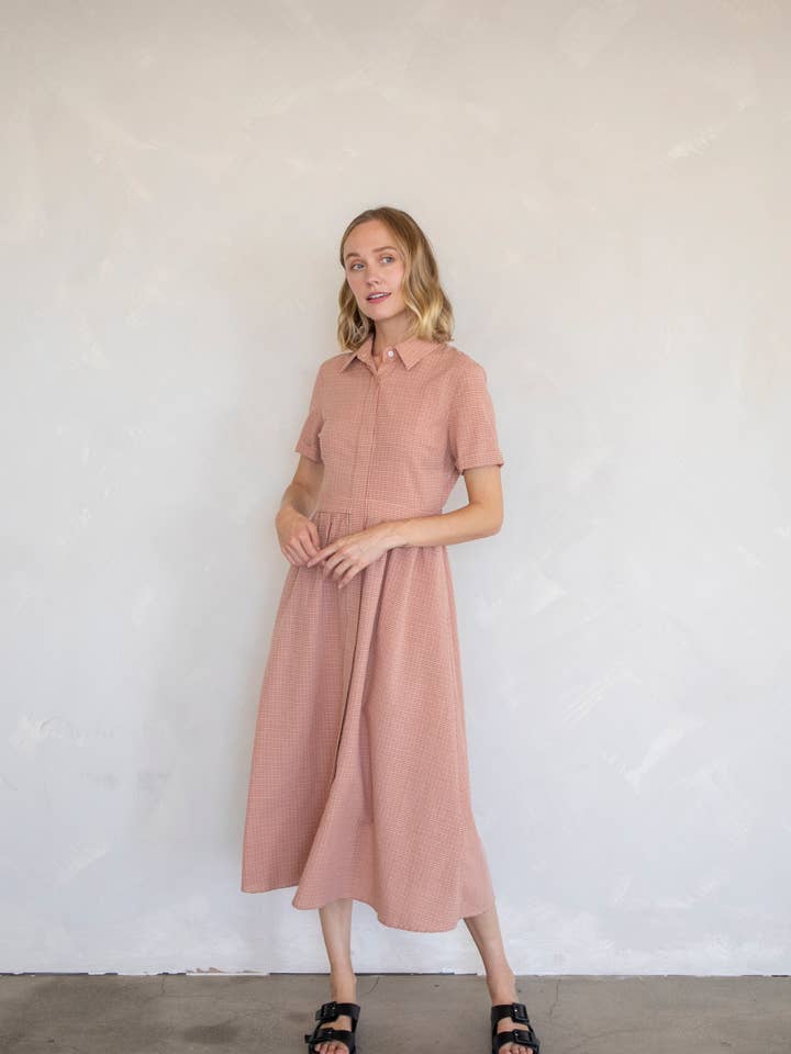 Over Yonder Checkered Midi Dress