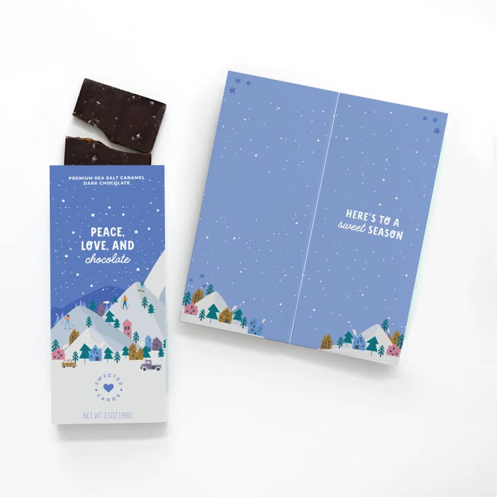 Peace, Love, Joy Chocolate Greeting Card