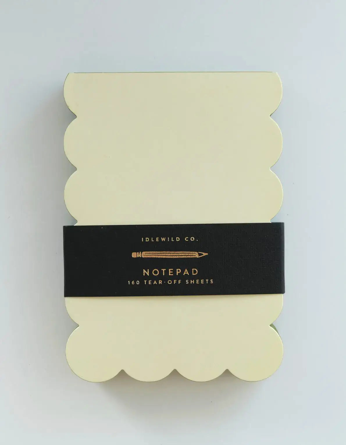 Chartreuse + Olive Scalloped Notepad