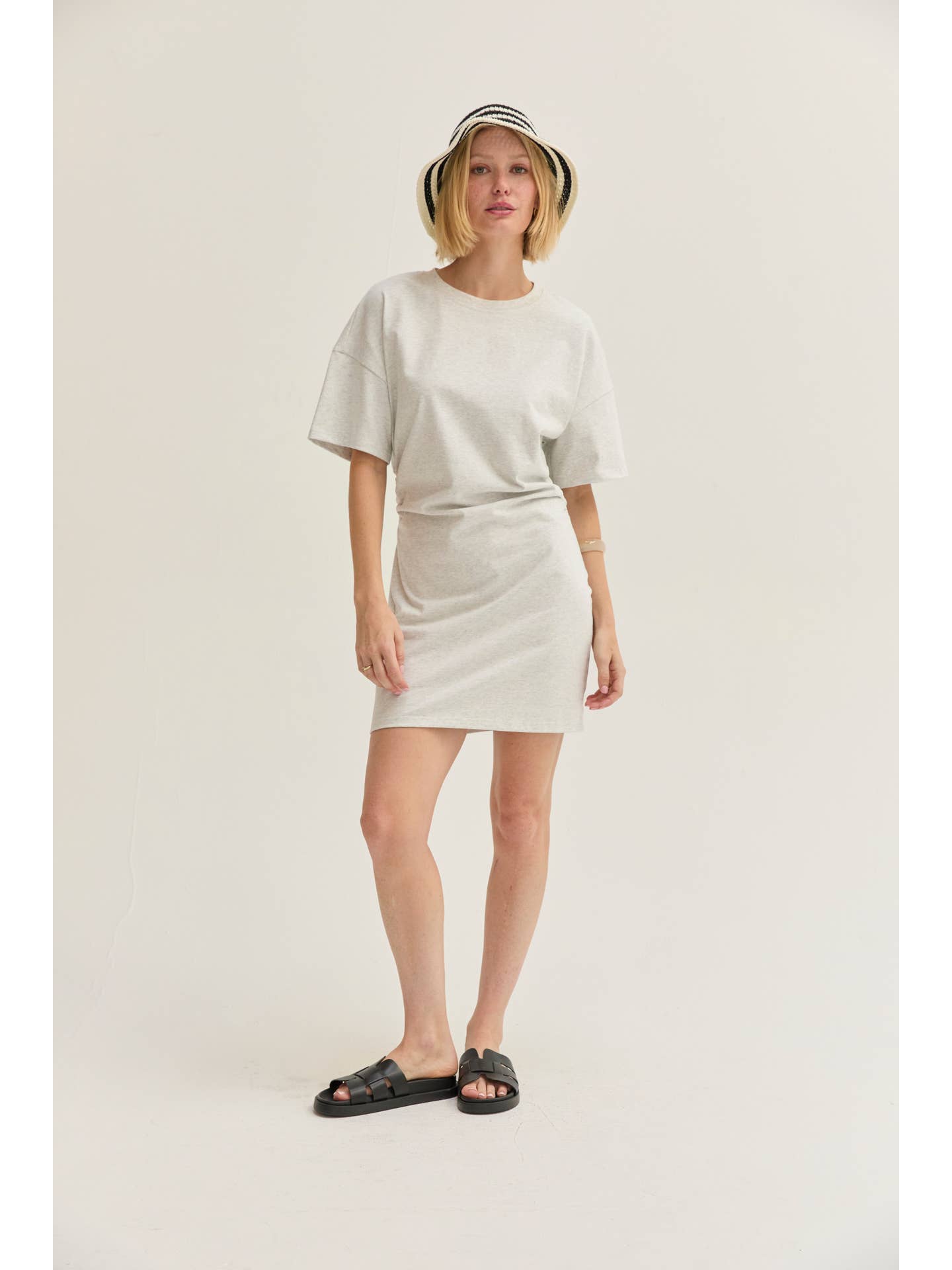 Erin Ruched T-Shirt Mini Dress