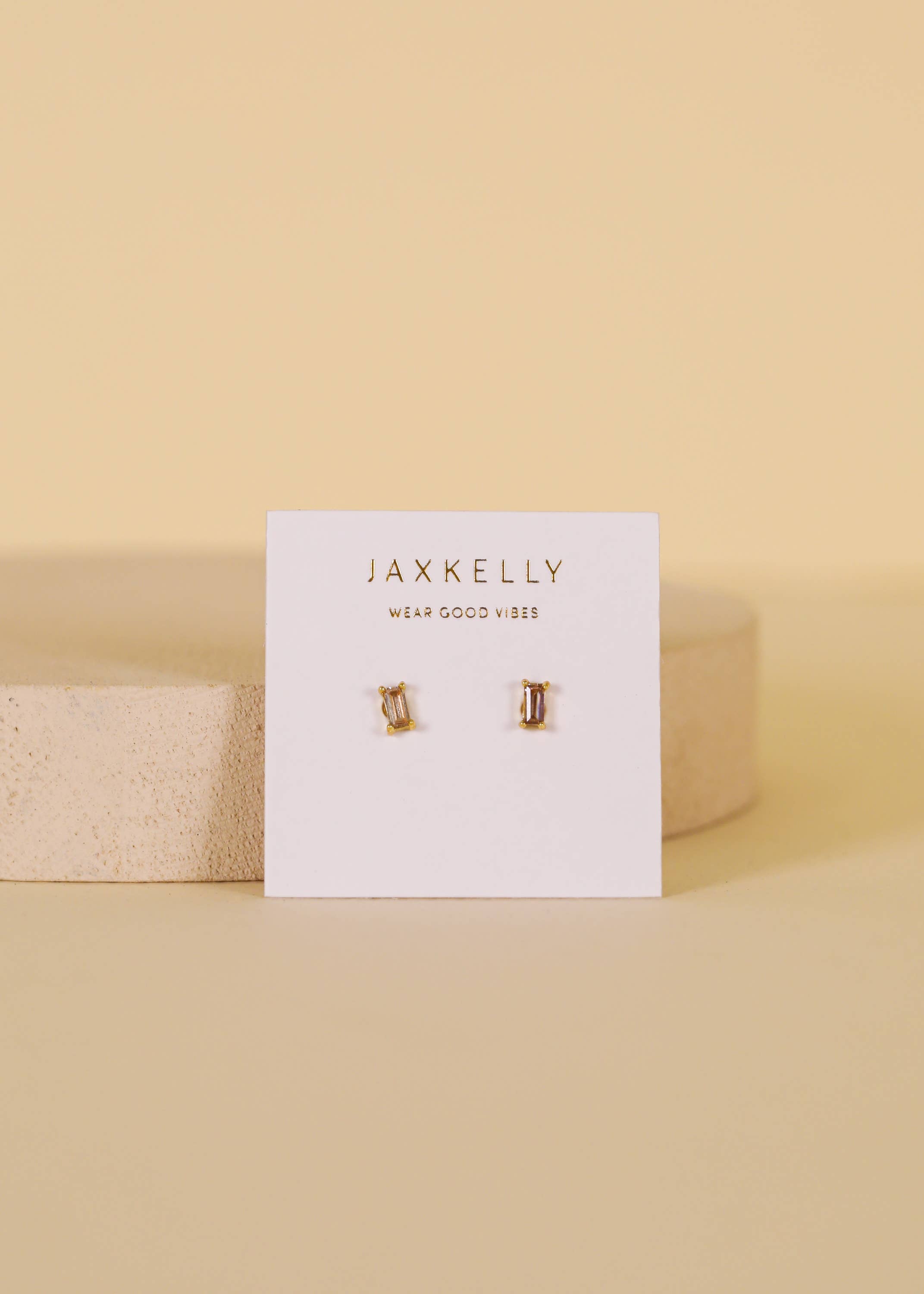 Coffee Baguette Gold Earrings