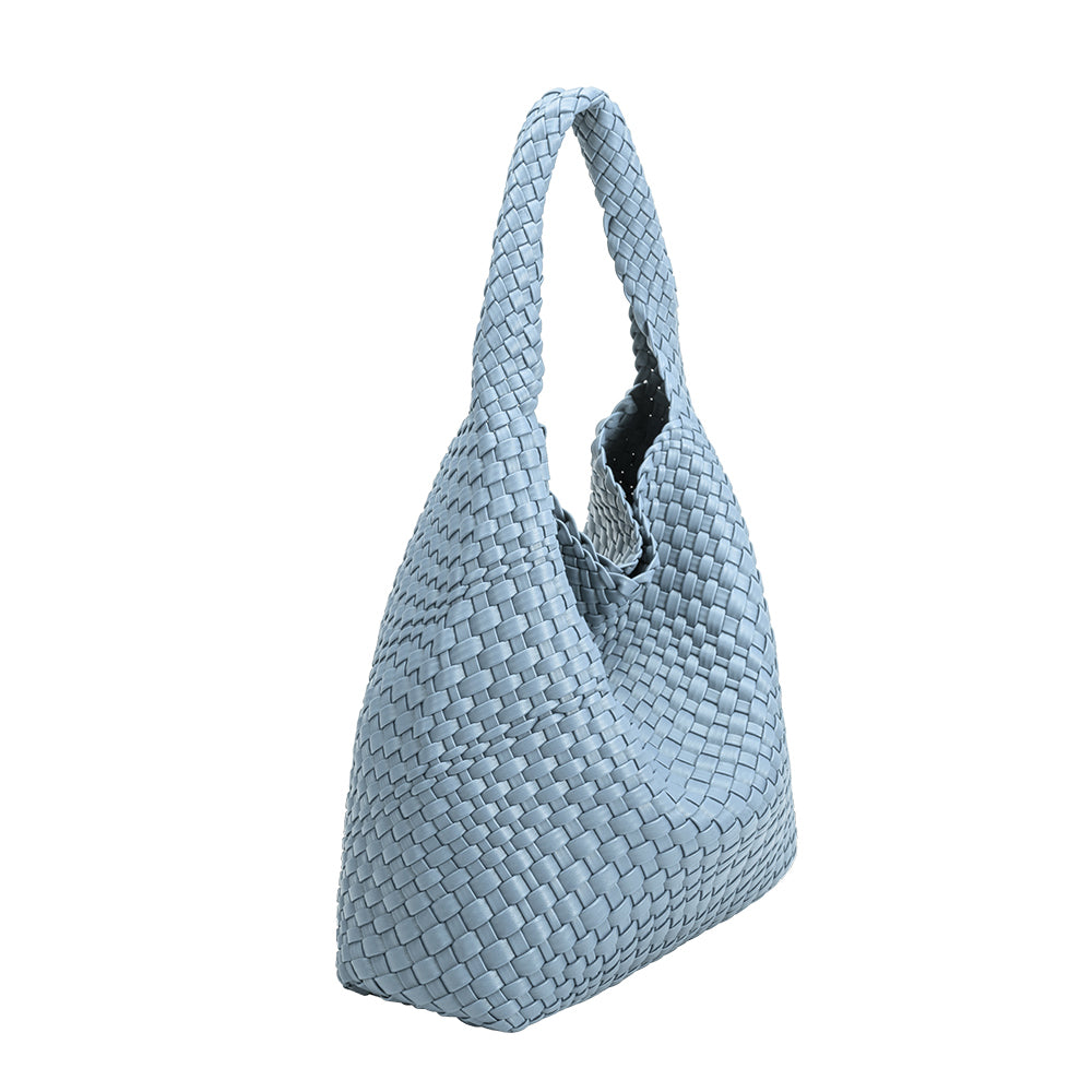 Johanna Large Vegan Shoulder Bag - Blue