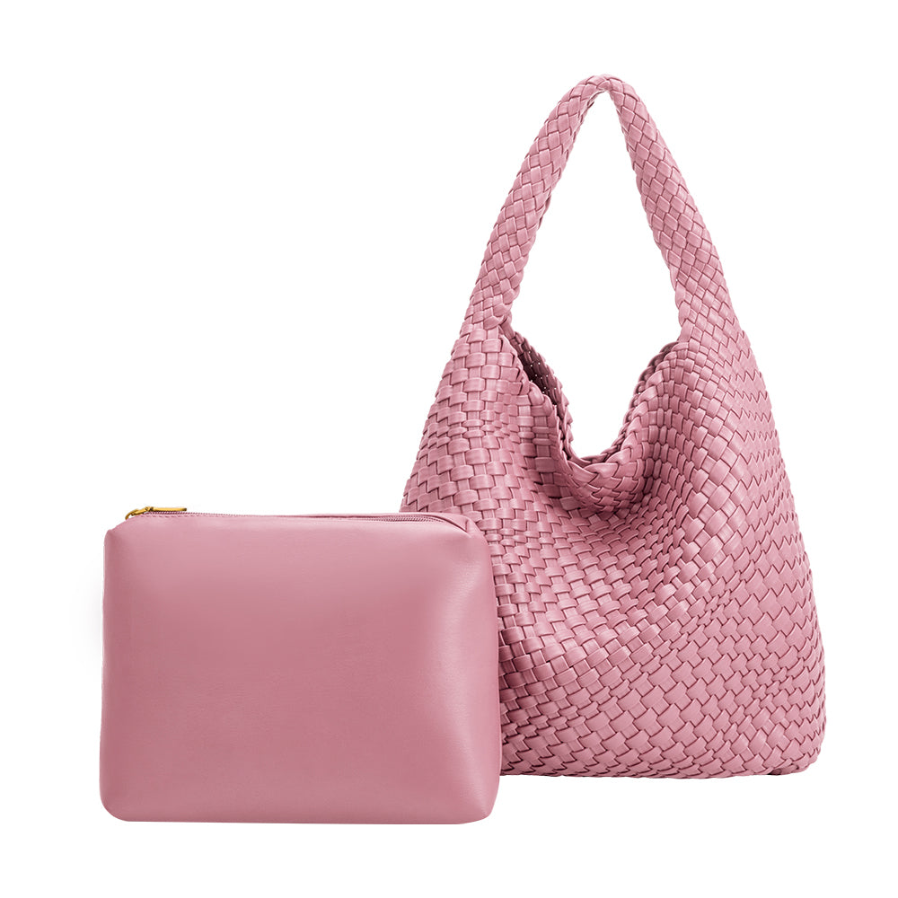 Johanna Large Vegan Shoulder Bag - Orchid