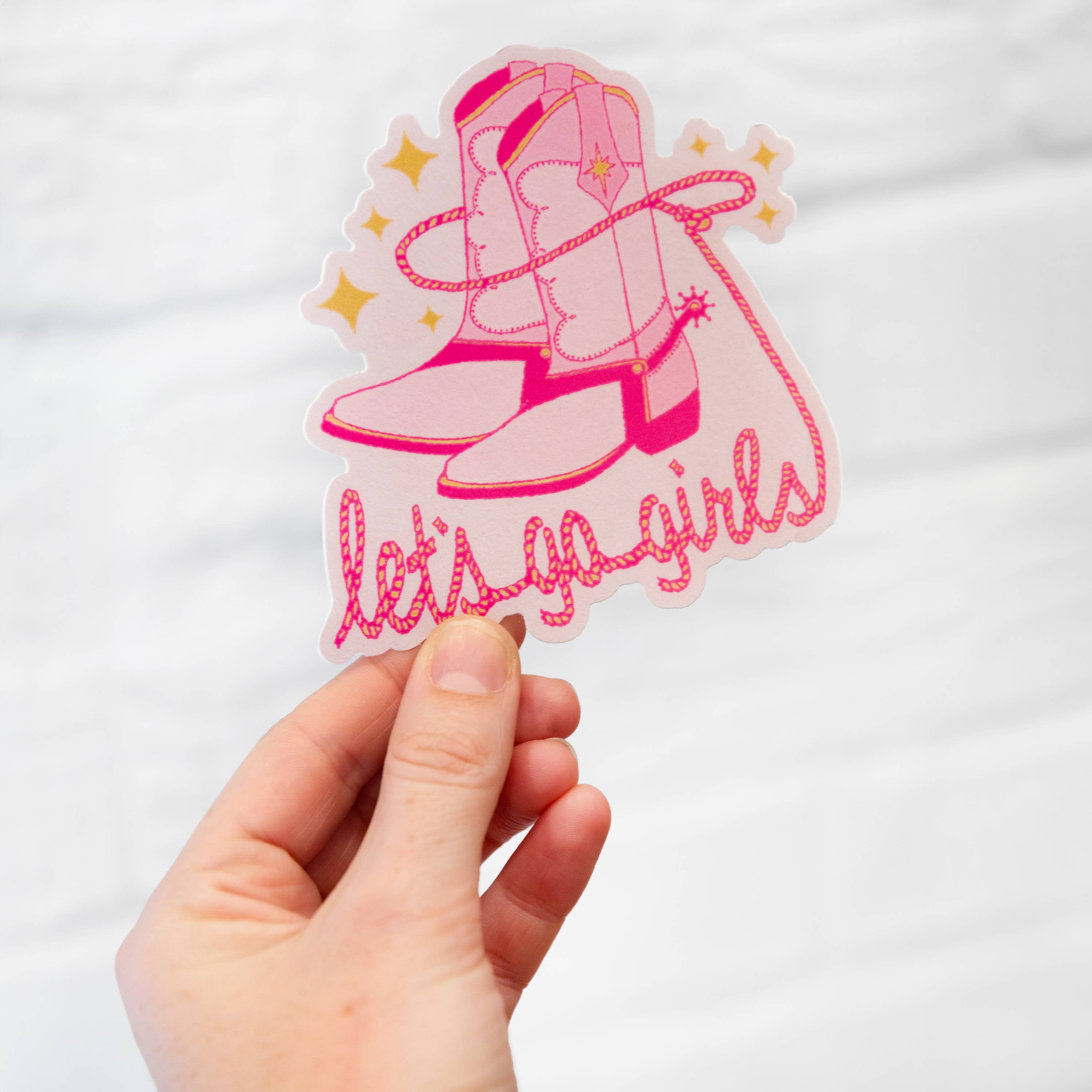 Let's Go Girls Cowgirl Sticker