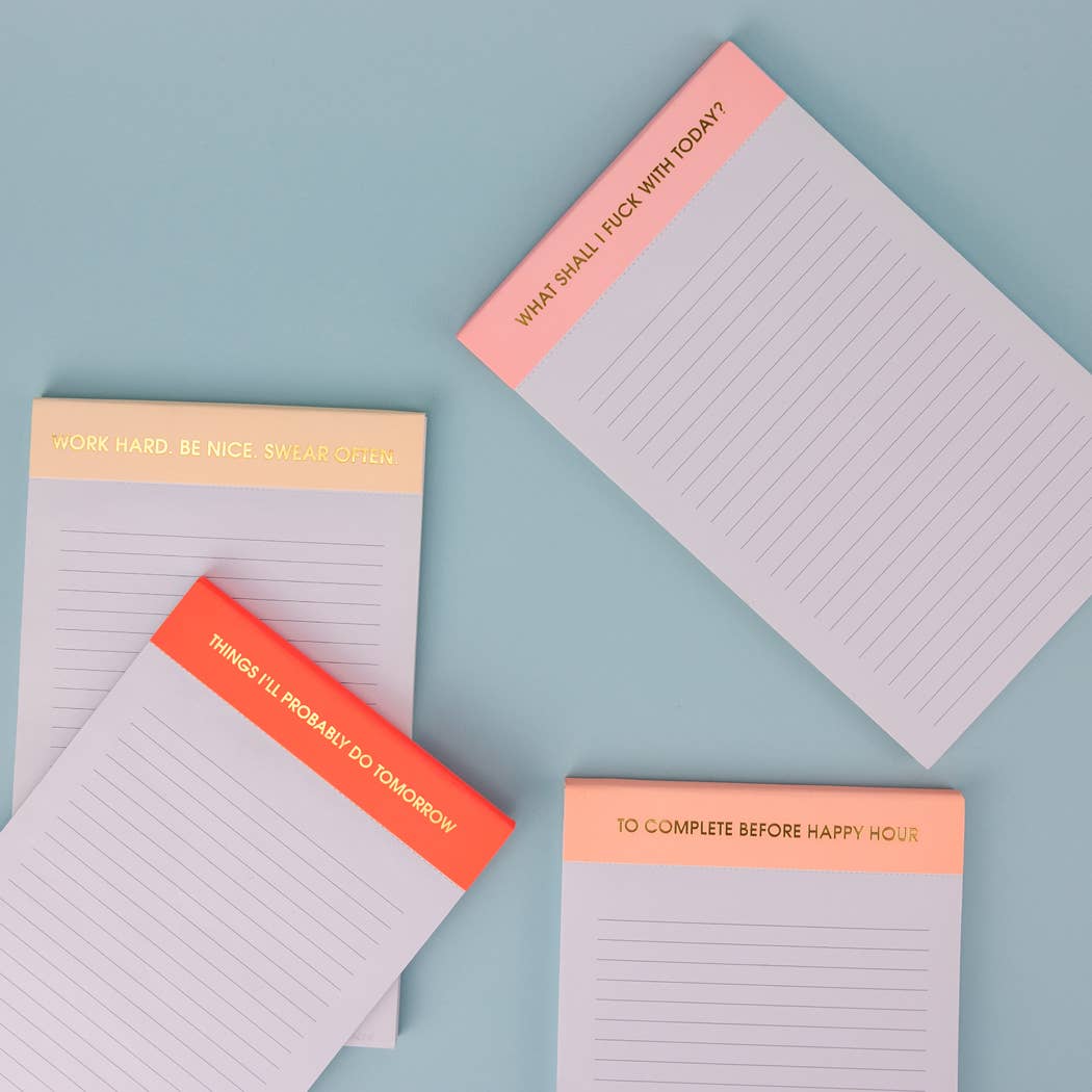 Things I'll Probably Do Tomorrow Lined Notepad