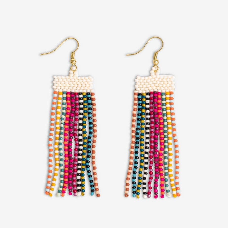 Adaline Fringe Beaded Earrings