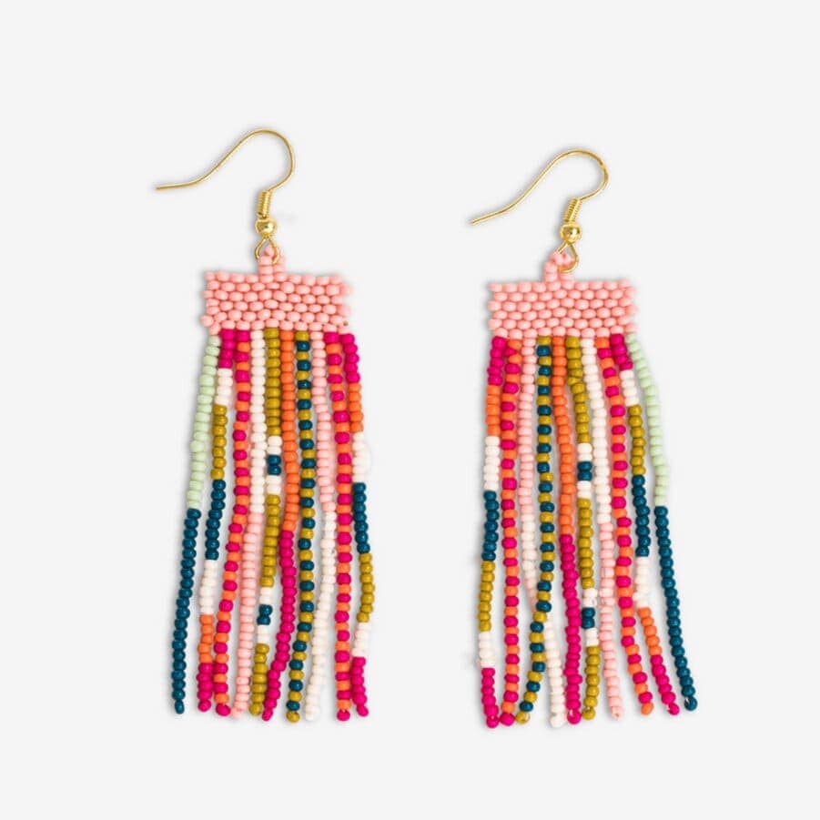 Adaline Fringe Beaded Earrings