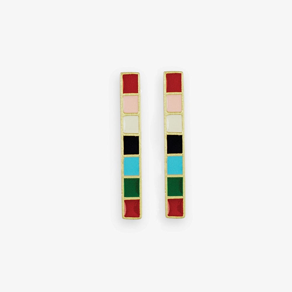 Adele Bar Colorblock Earrings