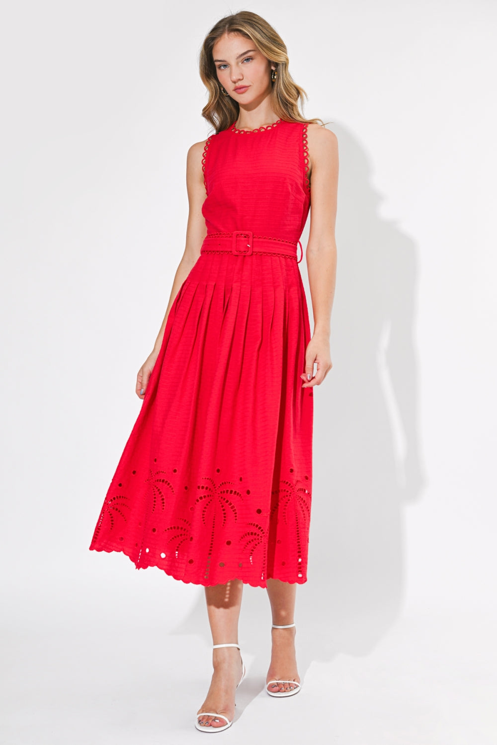 Neve Embroidered Midi Dress